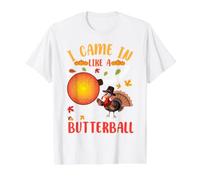 Je suis arrivée comme Une Boule d'amis en Train de Donner Un Thanksgiving Amusant T-Shirt Graphique avec Valeur, Homme, Blanc, S