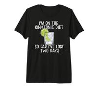 Je suis AU RÉGIME GIN Tonic, J'Ai Perdu 2 Jours Joke Meme T-Shirt Haut de Gamme