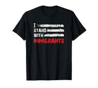 Je suis aux côtés des Immigrants : Un Art de solidarité Audacieux T-Shirt