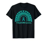 Je suis aux côtés des survivantes et survivantes : Sensibilisation aux agressions sexuelles | Boho Rainbow T-Shirt