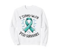 Je suis aux côtés des survivants des TSPT : Ruban de Sensibilisation à la santé mentale Sweatshirt