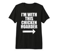 Je suis avec ce Couple de flèches drôle de collectionneur de Poulets T-Shirt Haut de Gamme