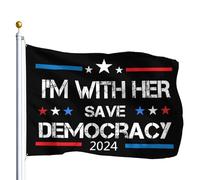Je Suis Avec Elle. Sauvons La Démocratie, Madame La Présidente, Élections Bannière 90X150Cm Durable Suspendre Bannières Drapeaux De Maison Pour Événement Ferme Extérieure