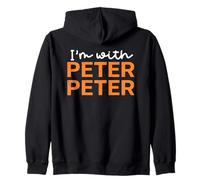 Je suis avec Le Couple d'halloween Peter Jack O Lantern Pumpkin Eater Sweat à Capuche