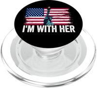 Je suis avec sa Statue de la Liberté PopSockets PopGrip pour MagSafe