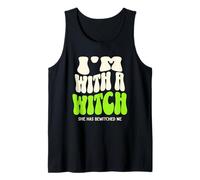 Je suis avec Une sorcière, Elle m'a ensorcelée, Amusant pour Les Couples d'halloween Débardeur