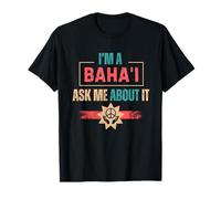 Je suis bahá'í Demandez-Moi à ce Sujet 9 Point Star Bahai T-Shirt