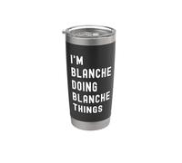 Je Suis Blanche Qui Fait Des Choses à Blanche Gobelet isotherme en acier inoxydable double paroi