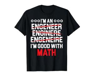 Je suis Bon avec Les mathématiques Ingénieur robotique Robot Builder Étudiant en IA T-Shirt Graphique avec Valeur, Homme, Noir, XL