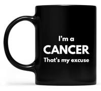 Je suis Cancer, voilà mon excuse ! Mug à café fantaisie avec horoscope du zodiaque, imprimé recto verso, en céramique, avec anse, idéal pour le thé ou le lait. Cadeau pour femmes et hommes, 325 ml (11