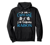 Je Suis Capitaine Bateau Capitaine Humour Cadeau Voilier Sweat à Capuche