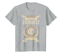 Je suis Ce Thibault Légendaire Dont Tout Le Monde Parle T-Shirt, Enfant, Gris Chiné, 8 Ans