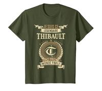 Je suis Ce Thibault Légendaire Dont Tout Le Monde Parle T-Shirt, Enfant, Olive, 8 Ans