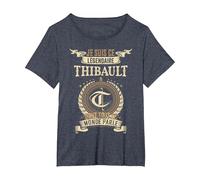 Je suis Ce Thibault Légendaire Dont Tout Le Monde Parle T-Shirt, Femme Grandes Tailles, Bleu Chiné, 6X