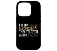 Je suis cet électricien, Ils Vous Ont parlé de l'art textuel Vintage Coque pour iPhone 14 Pro