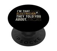 Je suis cet électricien, Ils Vous Ont parlé de l'art textuel Vintage PopSockets PopGrip Adhésif