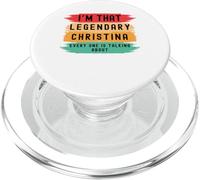 Je suis Cette légendaire Christina, Tout Le Monde Parle de façon drôle PopSockets PopGrip pour MagSafe