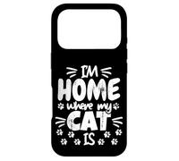 Je suis chez Moi là où se Trouve Mon Chat Coque pour iPhone 17 Pro