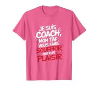 Je suis Coach Vous Faire souffrir par Plaisir Humour T-Shirt, Homme, Rose Chiné, L