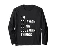 Je suis Coleman Qui Fait des Choses à Coleman Manche Longue