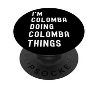 Je suis Colomba Qui Fait des Choses à Colomba PopSockets PopGrip Adhésif