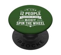 Je suis comme 12 personnes entassées dans un seul corps, impertinent et sarcastique PopSockets PopGrip Adhésif