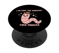Je suis comme No Worries Then Worries, Cute Cowboy Worm PopSockets PopGrip Adhésif
