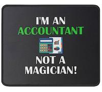 Je suis Comptable, Pas Magicien ! Cadeaux Humoristiques Et Sarcastiques pour Comptables Tapis De Souris Petit Mouse Pad Bords Cousus Mousepad pour Maison Voyage Ordinateur 25X30Cm