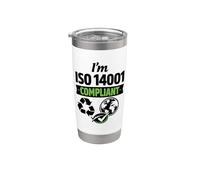 Je suis conforme à la norme ISO 14001 - Idée cadeau de gestion environnementale Gobelet isotherme en acier inoxydable double paroi