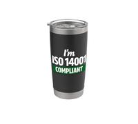 Je suis conforme à la norme ISO 14001 - Idée cadeau de gestion environnementale Gobelet isotherme en acier inoxydable double paroi