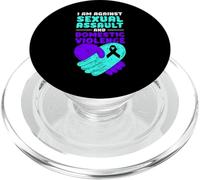 Je suis Contre l'agression Sexuelle et la Violence PopSockets PopGrip pour MagSafe