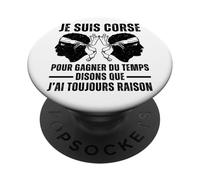 Je suis Corse Humour Corsica Tête De Maure Cadeau PopSockets PopGrip Adhésif