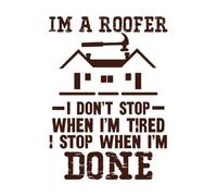 je suis couvreur, je ne m'arrête pas quand j'ai fini, je m'arrête quand j'ai fini Stickers muraux en vinyle 36x49.2cm Décoration de magasin Café