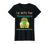 Je suis d'accord avec Les manigances, ma Grand-mère est Irlandaise, Mignonne et drôle T-Shirt Graphique avec Valeur, Femme, Noir, M