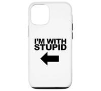 Je suis d'accord avec Stupid Funny Arrow Pointing Right Party Coque pour iPhone 12/12 Pro