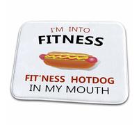 Je suis dans Le Fitness Fit Ness Hotdog dans Ma Bouche Drôle D'Entraînement Humour Tapis De Bain Absorbant Tapis De Douche Antidérapant Paillasson D'Entree pour Salon Baignoire Porte 40X60 Cm