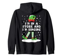 Je suis dans Un Magasin et Je Chante Un Elfe Qui Correspond à Un Joli Noël enneigé Sweat à Capuche