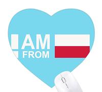 je suis de la pologne Jeux de tapis de souris en forme de coeur