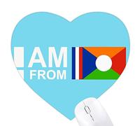 je suis de la réunion Jeux de tapis de souris en forme de coeur