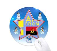 je suis de l'angola bonhomme de neige, tapis de souris série star mat