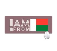 je suis de madagascar tapis de souris large cousues bords mat étendu game bureau