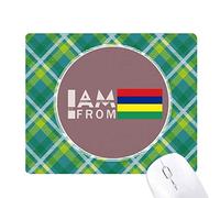 je suis de maurice réseaux verte grille pixel tapis de souris