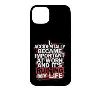 Je suis devenu Important par Accident au Travail, ruinant ma Vie de façon Amusante Coque pour iPhone 15 Plus