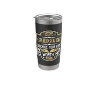 Je suis devenue aide-soignante parce que c'est une aide-soignante qui prodigue des soins Gobelet isotherme en acier inoxydable double paroi