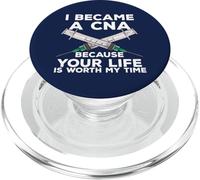 Je suis devenue infirmière de l'AIIC Parce Que Votre Vie Vaut Le détour PopSockets PopGrip pour MagSafe