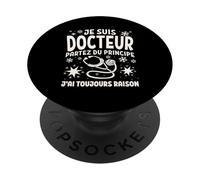 Je suis Docteur Humour Médecin Cadeau Drôle Docteur PopSockets PopGrip Adhésif