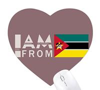 je suis du mozambique Jeux de tapis de souris en forme de coeur
