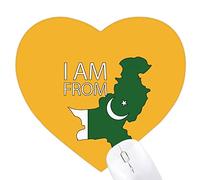 je suis du pays du pavillon national pakistanais Jeux de tapis de souris en forme de coeur