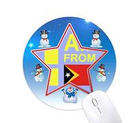 je suis du timor - leste bonhomme de neige, tapis de souris série star mat