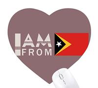 je suis du timor oriental Jeux de tapis de souris en forme de coeur
